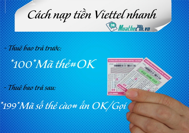 Nạp thẻ điện thoại cho thuê bao trả sau viettel Nạp Thẻ Viettel Nạp Tiền Viettel Trả Trước đơn Giản Nhất