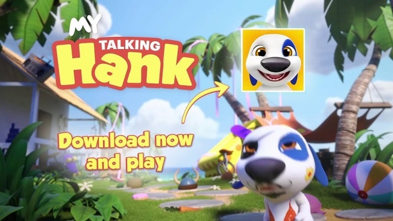 Game my talking Hank - Tựa game chăm thú cưng cho team yêu cún